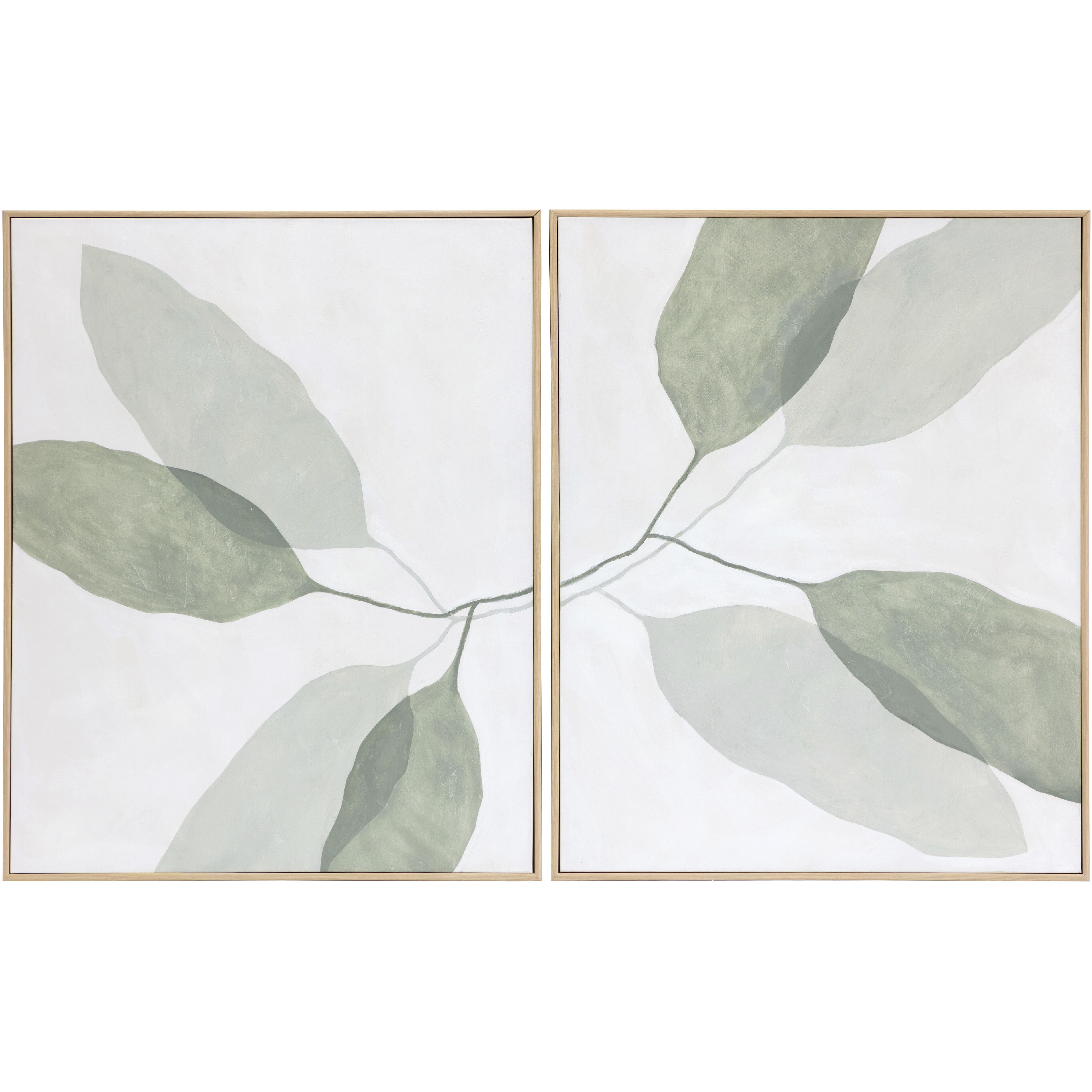Calm Reflection 50 X 40 inch Hand Painted Art, Set Of 2
